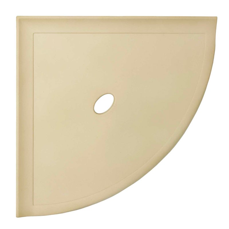 Questech 10" Corner Shower Shelf, Retrofit Shower Organizer for Tiled Walls, Corner Caddy Soap Dish Bathroom Storage, Metro Flatback, Sand Matte - Image 1